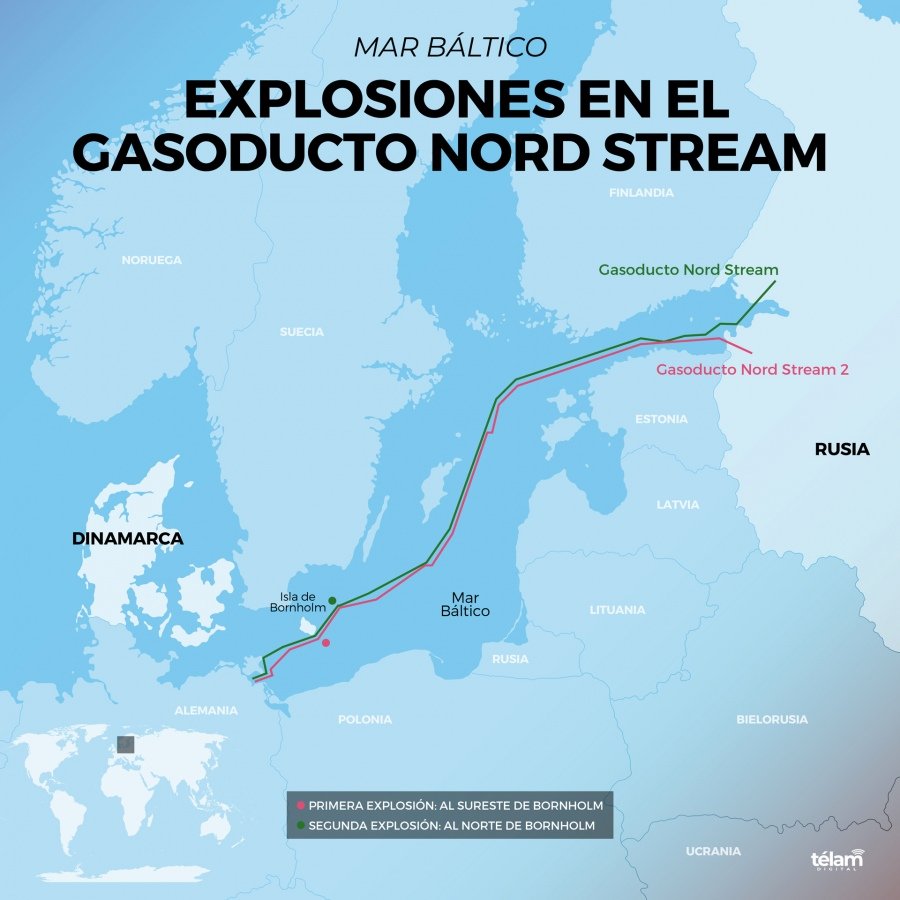 Los ductos daados son clave para el transporte del gas que produce Rusia hacia Alemania y distintos pases de Europa
