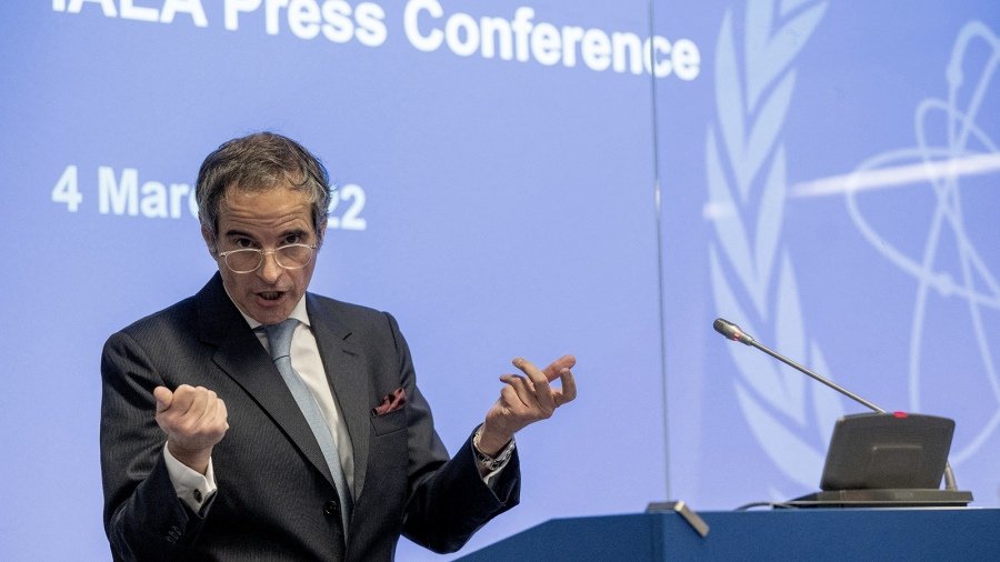 El del OIEA el argentino Rafael Grossi seal que la central nuclear de Zaporiyia es evidentemente ucraniana Foto AFP