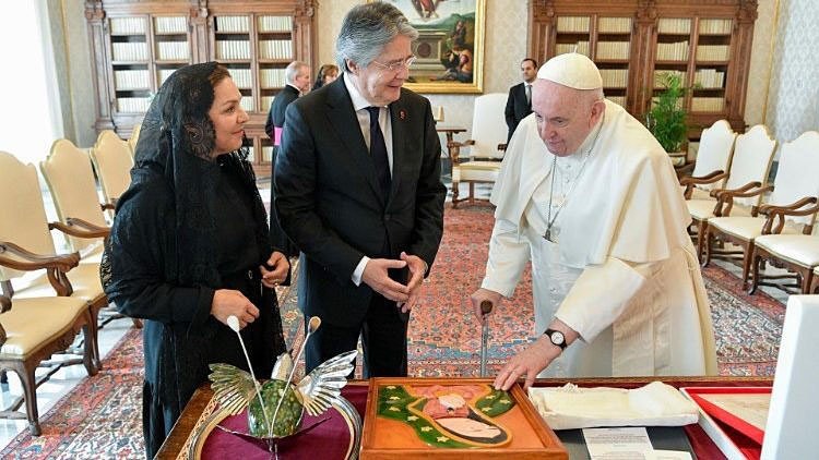 Francisco y Lasso abordaron el respeto de las poblaciones indgenas y de su cultura as como la proteccin del ambiente Foto Prensa