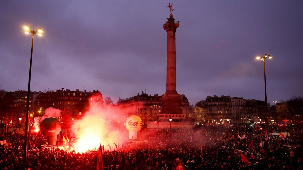 Protestas en Francia contra la reforma jubilatoria Foto AFP