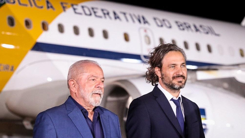 Lula en su primera visita al pas en su tercer mandato como Presidente junto a Cafiero Foto Prensa Cancillera