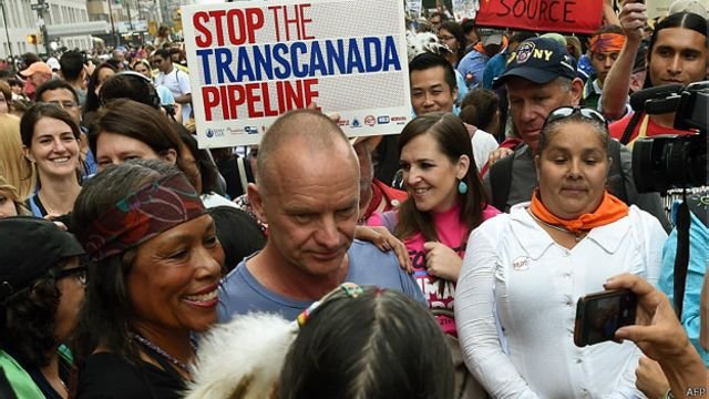 Sting en la marcha de Nueva York