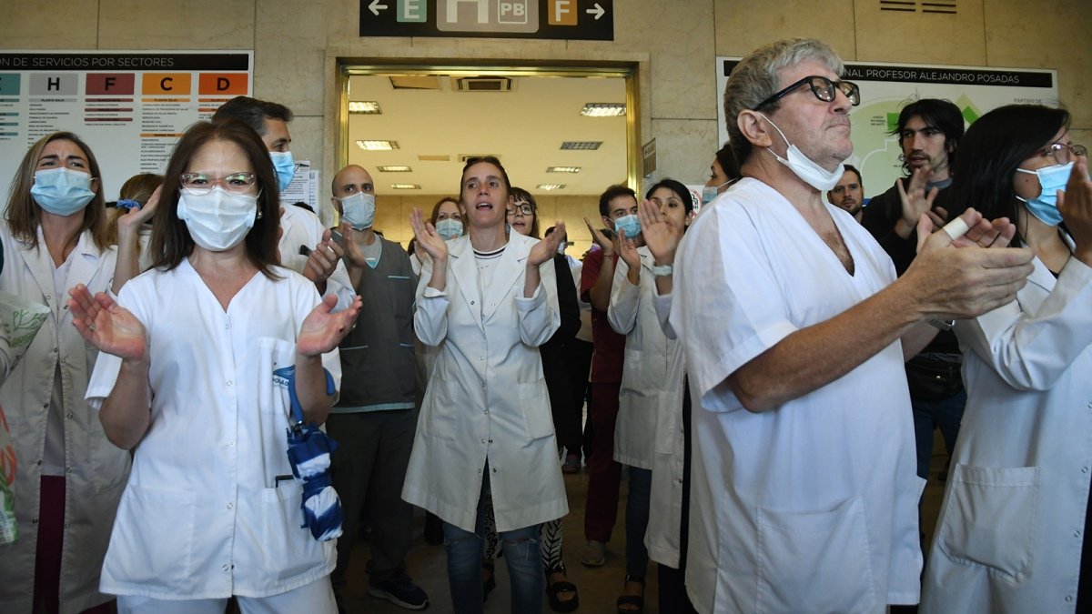 Paro general en el Hospital Posadas Foto Daniel Dabove
