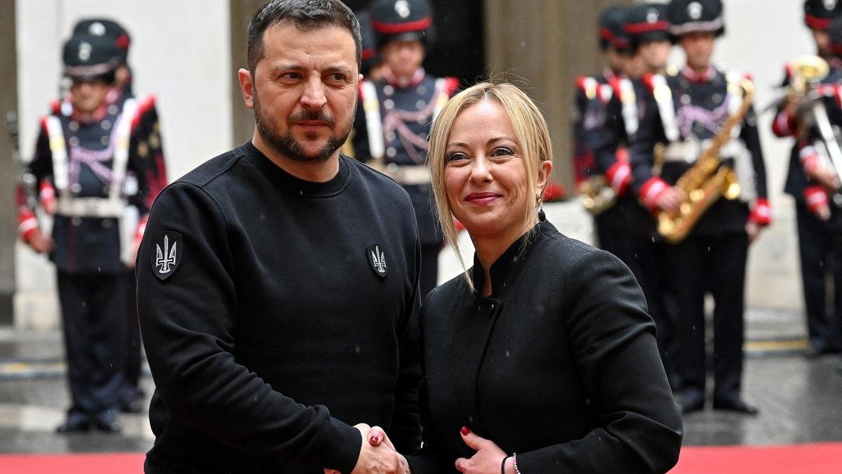 Zelenski mantuvo un largo y prolfico encuentro con la derechista Meloni segn lo calific la premier Foto AFP