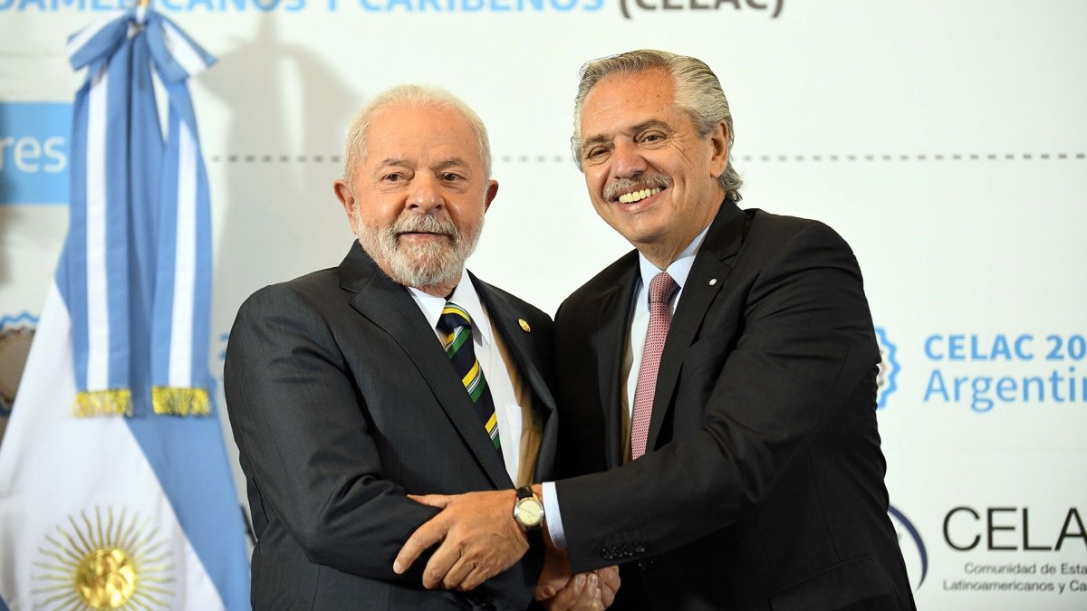El presidente de Brasil Lula da Silva y el mandatario argentino Alberto Fernndez en oportunidad de su encuentro en Argentina