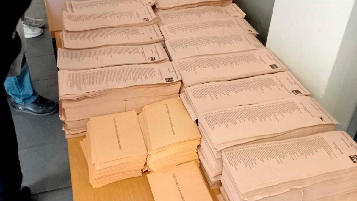 Boletas de papel para las elecciones regionales y municipales