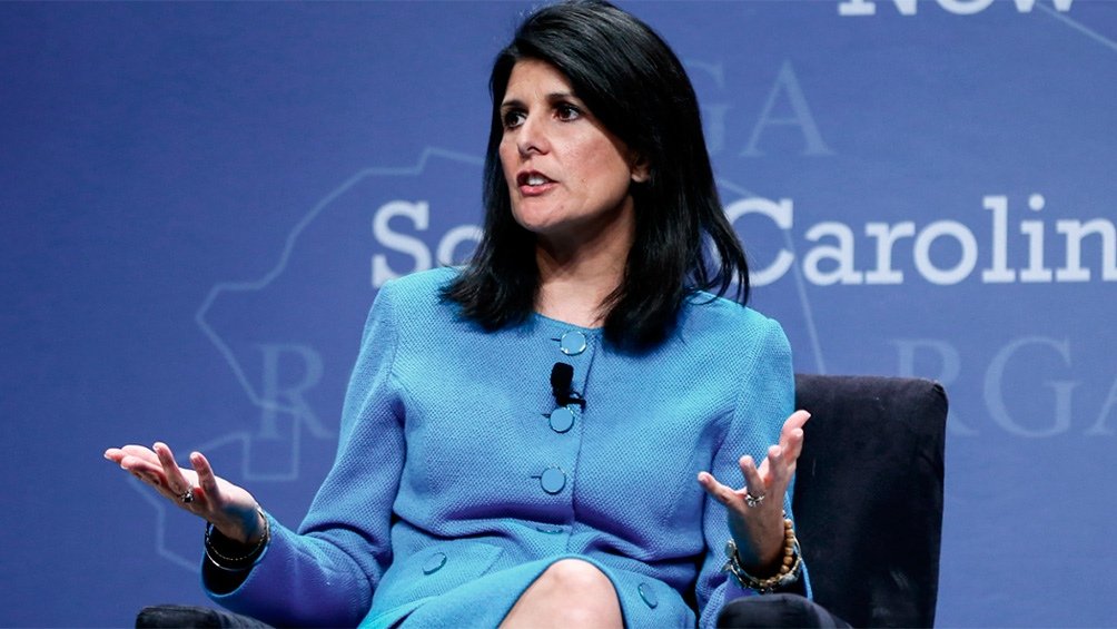 La republicana Nikki Haley precandidata para las elecciones Foto AFP