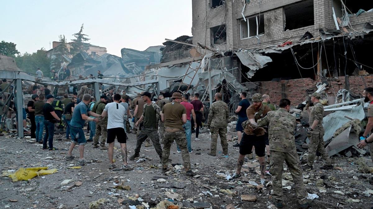 El restaurante atacado se encontraba en la ciudad de Kramatorsk Foto AFP 