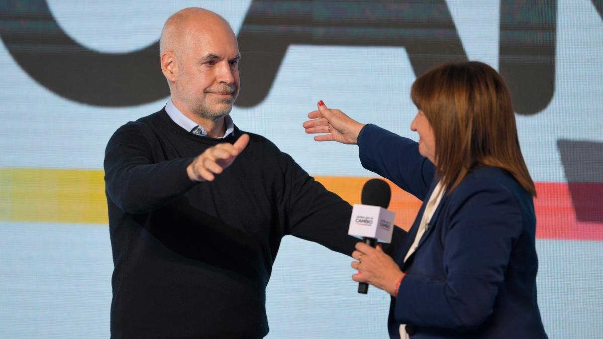 Bullrich y Larreta tras conocerse los resultados Foto Julin lvarez