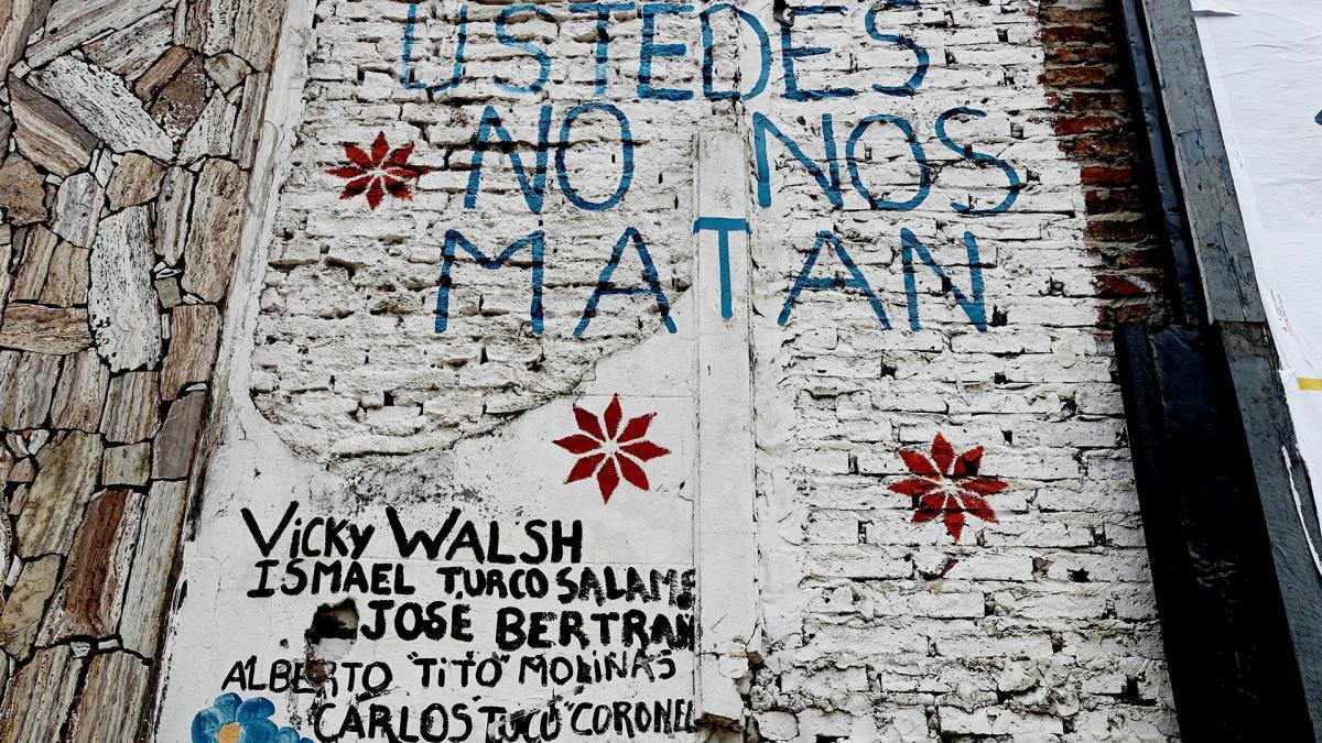 El mural que recuerda a las vctimas de la masacre Foto Alejandro Belvedere 