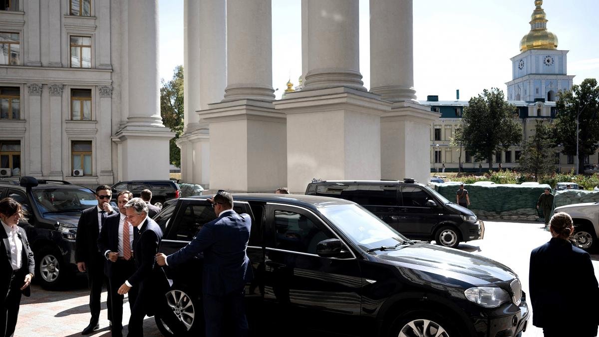 Esta es la cuarta visita del secretario de Estado a Ucrania desde el inicio de la invasin rusa en febrero de 2022 Foto AFP