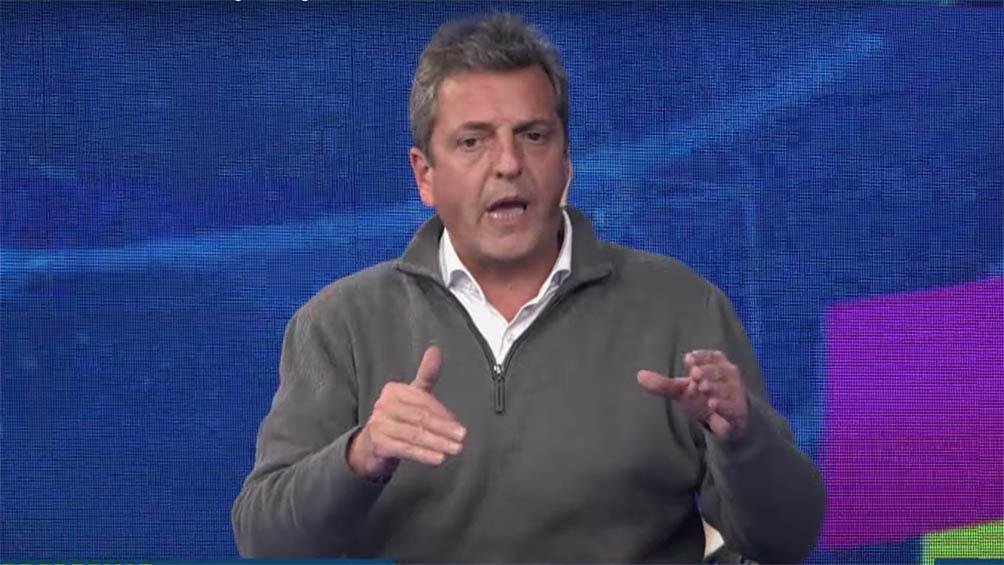 Massa en la entrevista televisiva