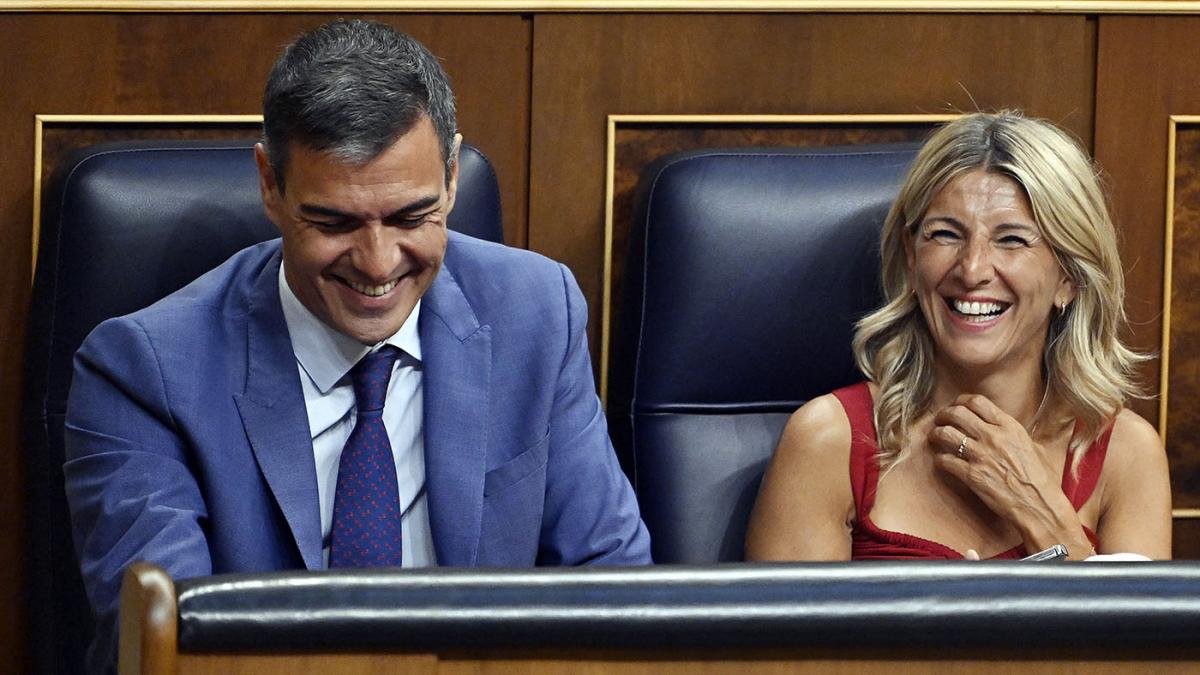 Pedro Snchez se ve confiado en ganar de nuevo la presidencia con el apoyo de Sumar y los partidos catalanes y vascos Foto AFP