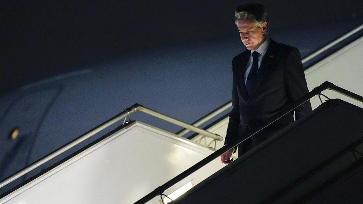 Blinken lleg a Tel Aviv Foto AFP