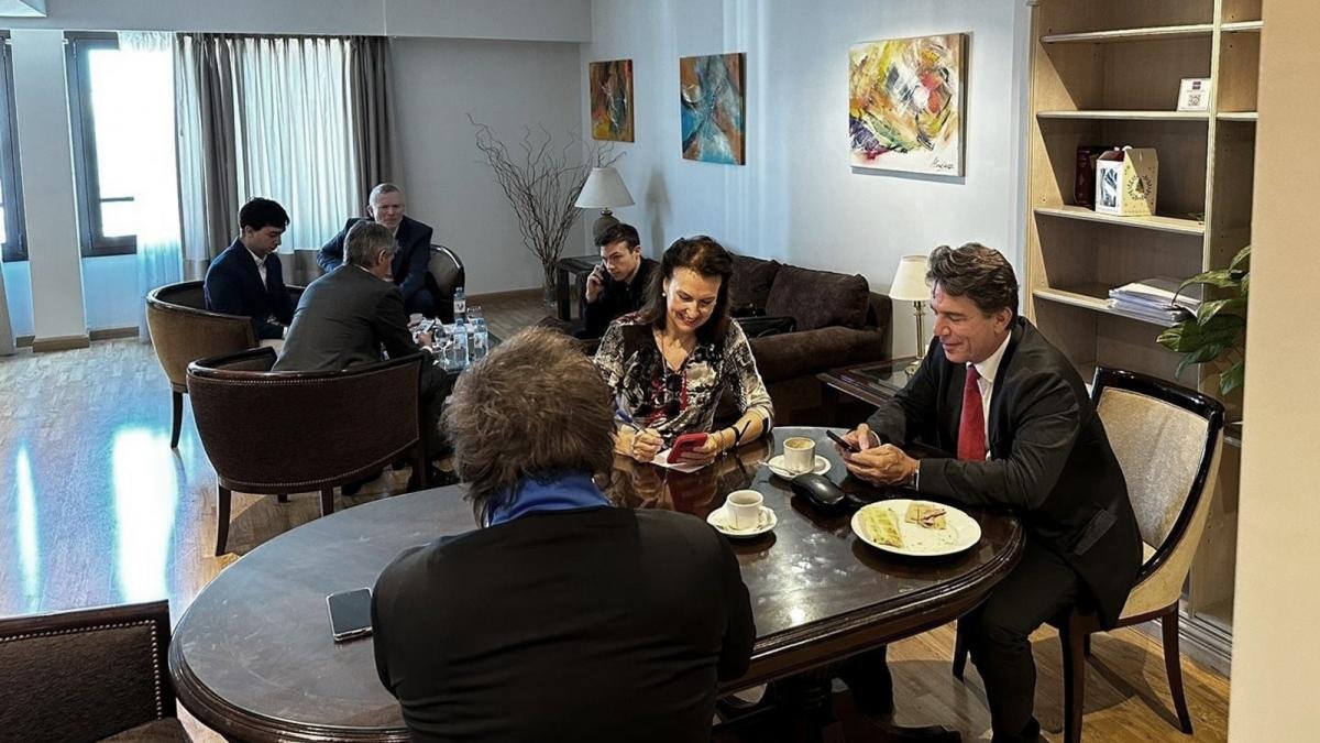 El lunes hubo varias reuniones entre los colaboradores de Milei como Diana Mondino y Nicols Posse Foto Prensa