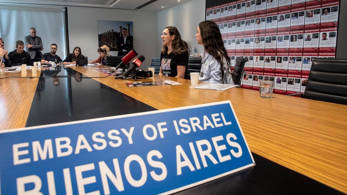 Reclamo de liberacin de rehenes iraeles Foto Daniel Dabove