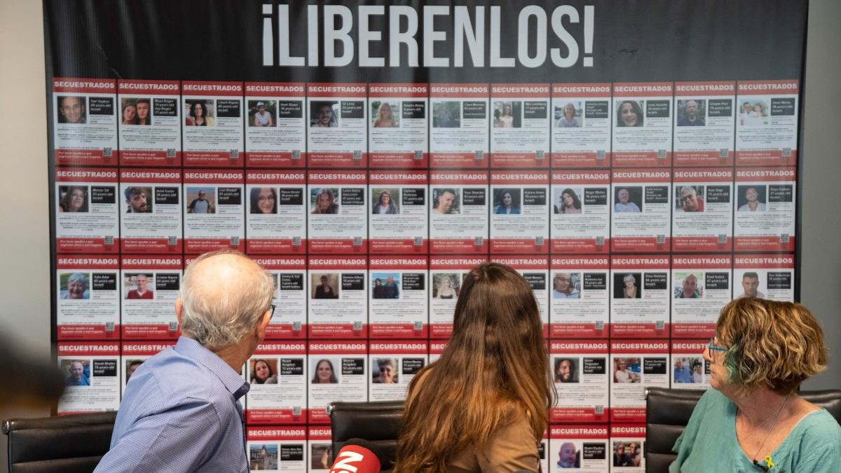 Reclamo por la liberacin de rehenes retenidos por Hamas Foto Daniel Dabove