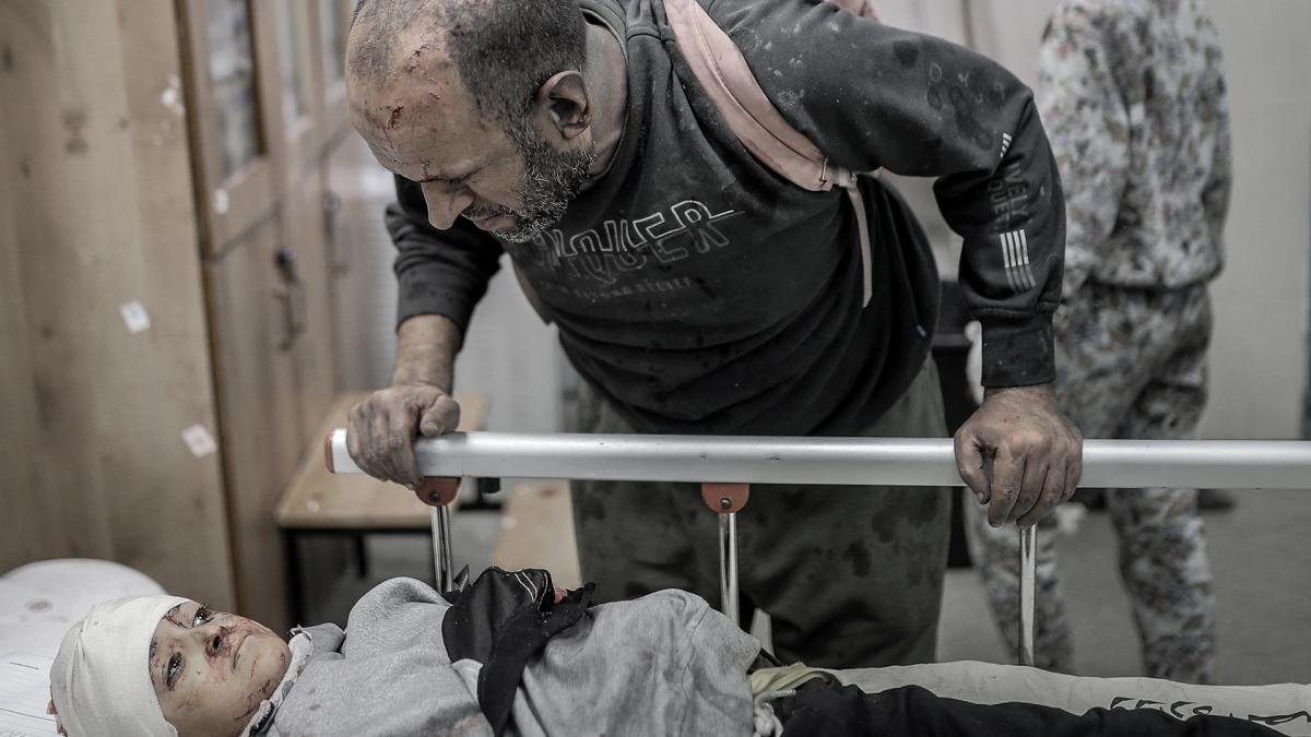 La mayora de las vctimas de los bombardeos israeles son nios Foto AFP 