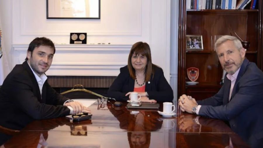 Patricia Bullrich, Rogelio Frigerio e Ignacio Torres 20240215