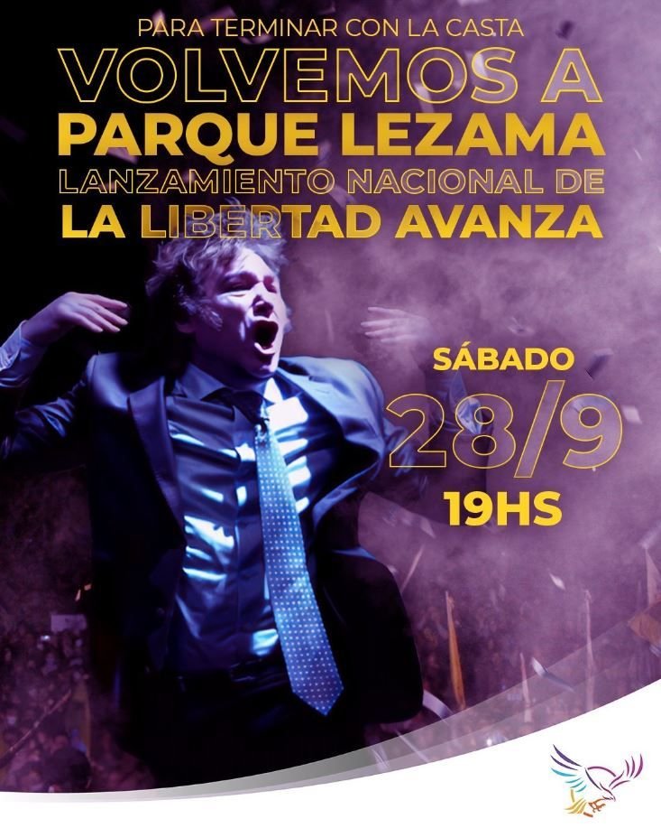 Flyer acto Parque Lezama LLA