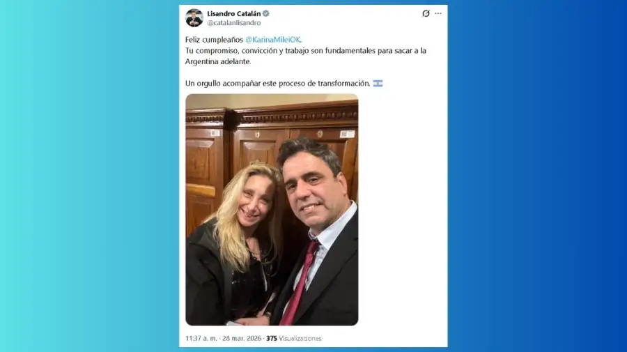 Saludo a Karina Milei por su cumpleaños número 53