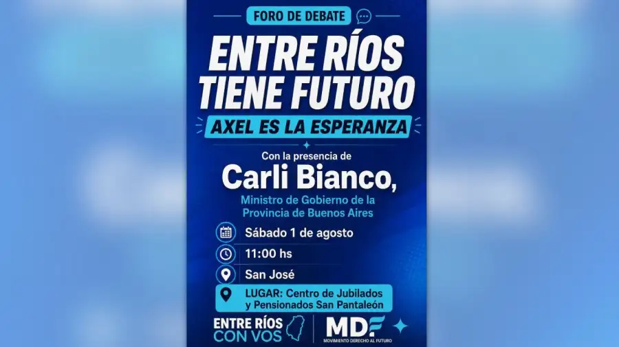 Flyer Foro de debate político en Entre Ríos